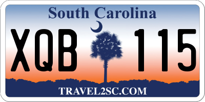 SC license plate XQB115