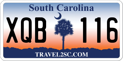 SC license plate XQB116