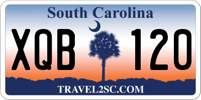 SC license plate XQB120