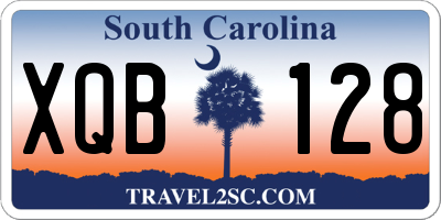 SC license plate XQB128