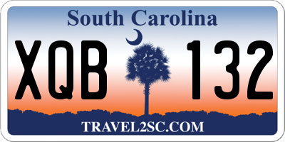 SC license plate XQB132