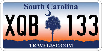SC license plate XQB133