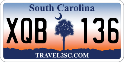 SC license plate XQB136