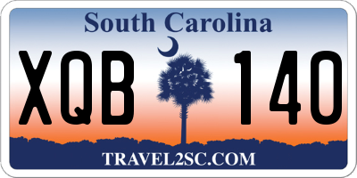 SC license plate XQB140