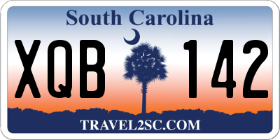 SC license plate XQB142