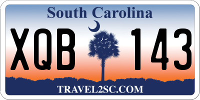 SC license plate XQB143