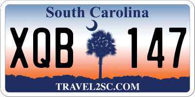 SC license plate XQB147