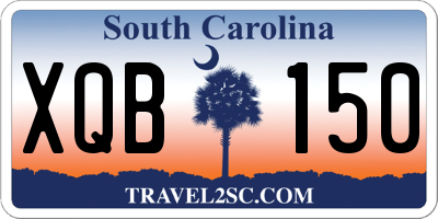 SC license plate XQB150