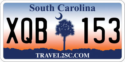 SC license plate XQB153