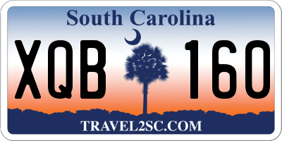 SC license plate XQB160