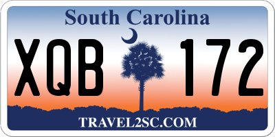 SC license plate XQB172