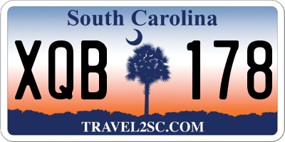 SC license plate XQB178