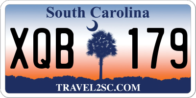 SC license plate XQB179