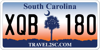 SC license plate XQB180