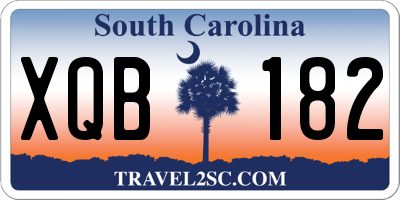 SC license plate XQB182