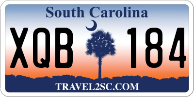 SC license plate XQB184