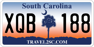 SC license plate XQB188