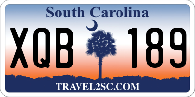 SC license plate XQB189