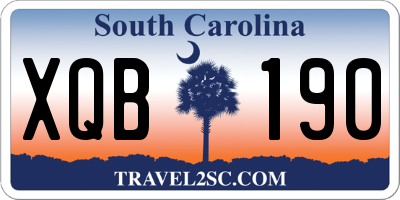 SC license plate XQB190