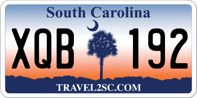 SC license plate XQB192