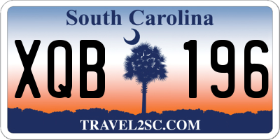 SC license plate XQB196