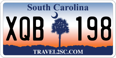 SC license plate XQB198