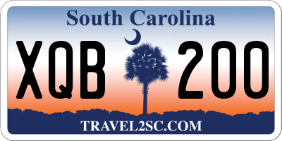 SC license plate XQB200