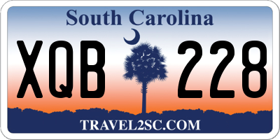 SC license plate XQB228
