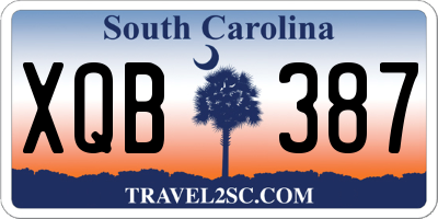 SC license plate XQB387