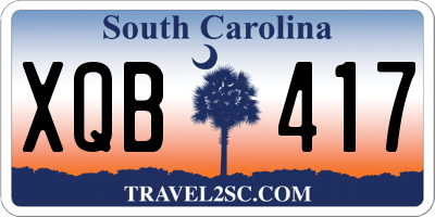SC license plate XQB417