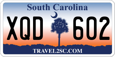 SC license plate XQD602