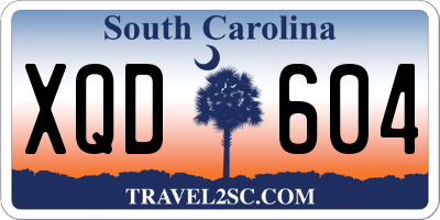 SC license plate XQD604