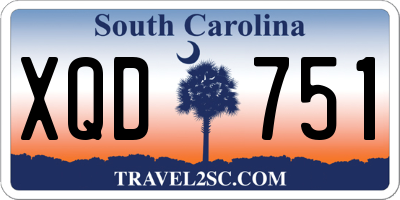 SC license plate XQD751