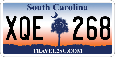 SC license plate XQE268