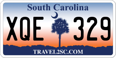 SC license plate XQE329