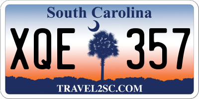 SC license plate XQE357