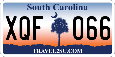 SC license plate XQF066