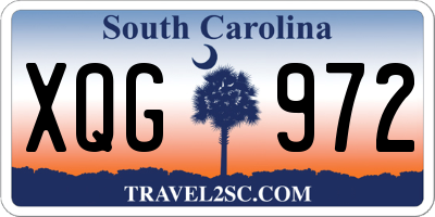 SC license plate XQG972