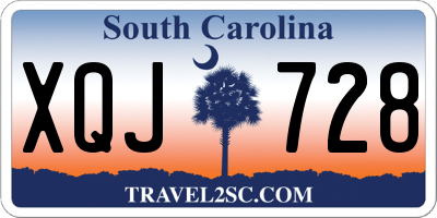 SC license plate XQJ728