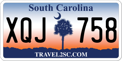 SC license plate XQJ758