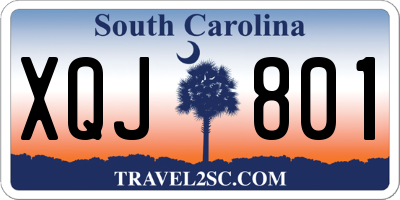 SC license plate XQJ801