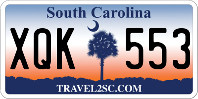 SC license plate XQK553