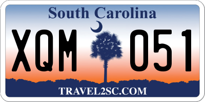 SC license plate XQM051
