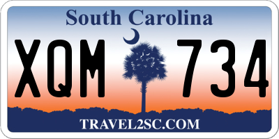 SC license plate XQM734