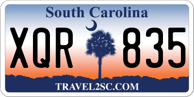 SC license plate XQR835