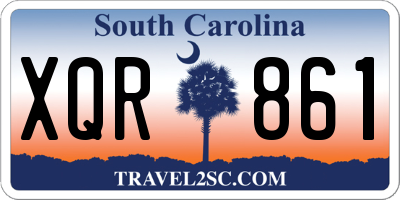 SC license plate XQR861