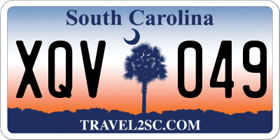 SC license plate XQV049