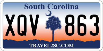 SC license plate XQV863