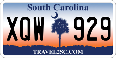 SC license plate XQW929