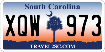 SC license plate XQW973